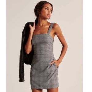 NWT Abercrombie & Fitch gray plaid dress Size XL
